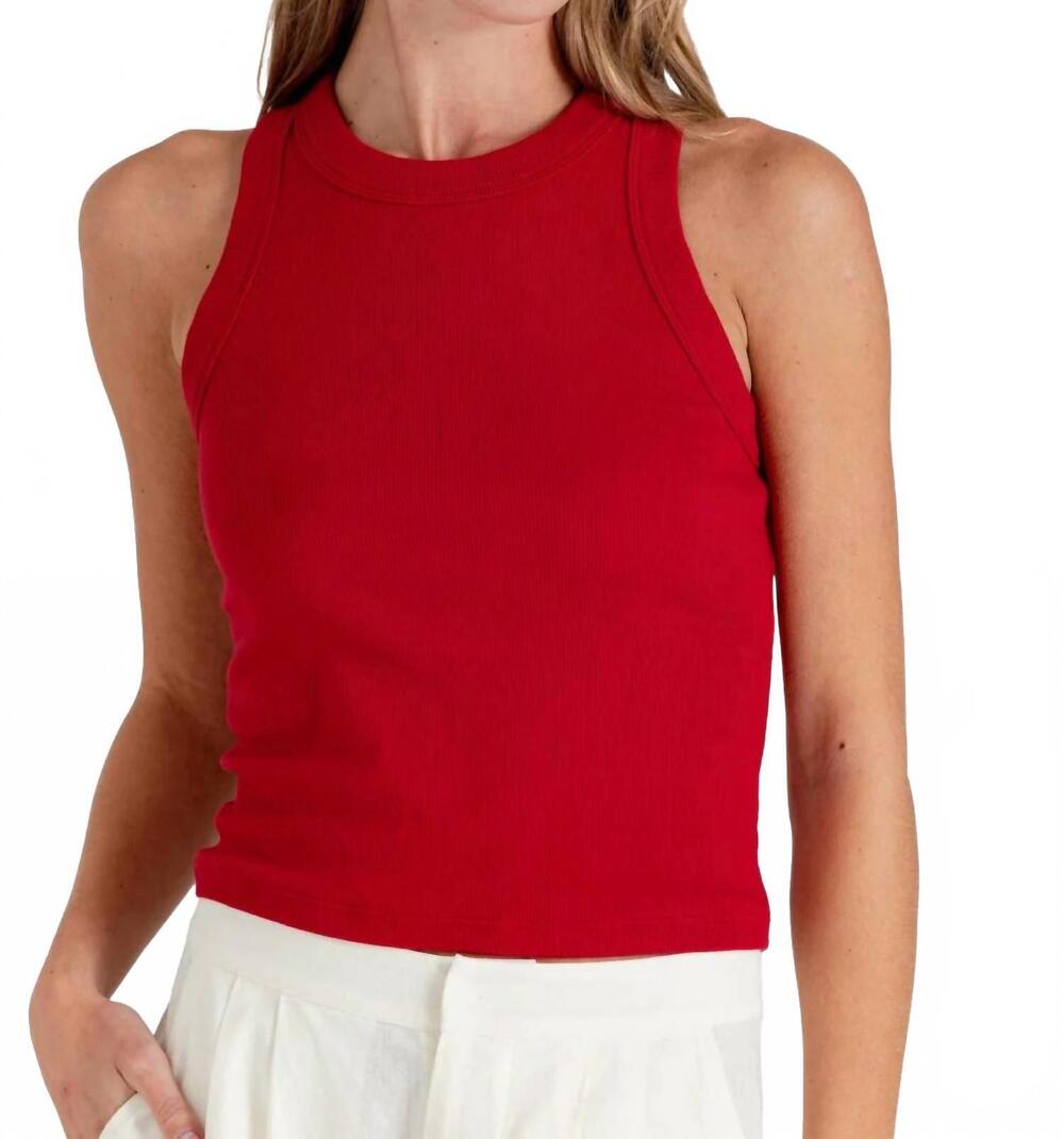 NEW SUNDAYS tina tank top in montauk red